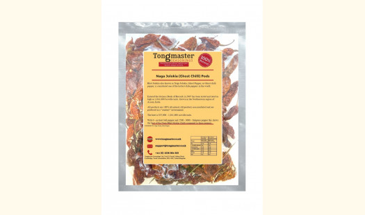 Dried Chilli Naga Bhut Jolokia Pods - Ghost Pepper Highest Quality - 200g 